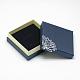 Серебряный тон цветок картон ювелирные коробки CBOX-R036-01-2