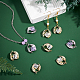 CHGCRAFT 24Pcs 2 Colors Faceted Rhinestone Drop Pendants Square Crystal Charms Faceted Crystal Drop Charms with Gold Silver Setting for Jewellery Necklace Earrings Making 25x21.5x7mm FIND-CA0004-92-4