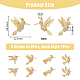 DICOSMETIC 8Pcs 4 Styles Brass Micro Pave Cubic Zirconia Pendants ZIRC-DC0001-27-2