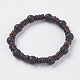 Bracelets extensibles en perles de lave naturelle BJEW-I241-08-1