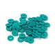 Flat Round Handmade Polymer Clay Beads CLAY-R067-8.0mm-07-4