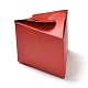 三角キャンディー紙箱  ソリッドカラーのギフト包装箱  結婚式のベビーシャワーのパーティーの好意のために  レッド  10.4x11.9x9cm CON-C004-A04-5