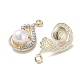 ABS Imitation Pearl Bead Pendants FIND-C042-02G-2