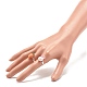 Juego de anillos ajustables de resina de conejo y zanahoria 2d de 2 Uds. 3 estilos RJEW-JR00445-3