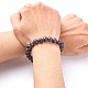 Natürlichen Amethyst Perlen Stretch-Armbänder B072-2-3