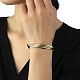 Placage ionique (ip) 304 bracelet manchette en acier inoxydable BJEW-K238-10G-4