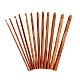 12 Uds agujas de tejer de bambú carbonizado PW-WG37861-01-1