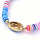 Handmade Polymer Clay Heishi Bead Stretch Bracelets BJEW-JB05076-05-3
