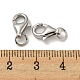 Cierres de mosquetón de plata de primera ley con baño de rodio STER-K167-074C-P-3