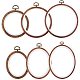 NBEADS 6 Pcs Rubber and Plastic Embroidery Hoops DIY-NB0003-05-1