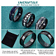 UNICRAFTALE 10Pcs Gunmetal Blank Core Ring Size 8 Stainless Steel Finger Ring for Inlay Round Grooved Empty Ring Blanks with Velvet Pouches for Jewelry Making 17.9mm STAS-UN0039-22E-5