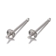 925 Sterling Silver Stud Earring Findings STER-A003-124P-1