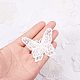 NBEADS 10 Pcs White Organza Embroidery Lace Flower Iron On or Sew on Patches Appliques DIY Craft Lace for Decoration or Repair of Clothing Backpacks Jeans Caps Shoes DIY-PH0019-20-3