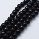 Brins de perles d'onyx noir naturel G-P369-01-8mm-1