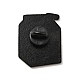 ワードダムビッチジュースエナメルピン  バックパックの服のための電気泳動の黒い合金の飲み物のブローチ  ピンク  29.5x23x2mm JEWB-G018-14C-EB-2
