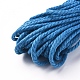 ジュエリー製作用綿糸スレッド  マクラメコード  3プライ  コーンフラワーブルー  2.3mm  約10.93ヤード（10m）/バンドル OCOR-WH0052-35C-2
