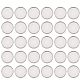 Unicraftale 100 Stück flach rund 304 Edelstahl-Einfassungsbecher mit glattem Rand STAS-UN0046-86-1