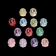 Pulvériser perles de verre transparentes peintes GLAA-D006-17-2