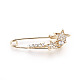 Golden Plated Alloy Brooches JEWB-WH0003-09G-1