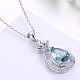 Cute Sterling Silver Pendant Necklaces NJEW-BB29090-1