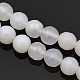 Faceted Round Natural Gray Agate Beads Strands G-E302-060-8mm-1