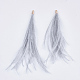 Gland de plumes d'autruche grand pendentif décorations FIND-S302-08G-2