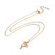 Vakuumbeschichtung 304 Herzanhänger-Halskette aus Edelstahl mit klarem Zirkonia für Damen NJEW-G019-05G-3