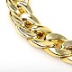 Cuban Link Gold CCB Plastic Chain Necklace for Men NJEW-JN00840-3