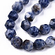 Natürliche blaue Fleck Jaspis Perlen Stränge G-S368-009B-3