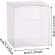透明なプラスチック製のペットボックスのギフト包装  防水折りたたみカートン  キューブ  透明  4x4x4cm CON-WH0052-4x4cm-2