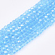 Electroplate Glass Beads Strands X-EGLA-T013-04C-1