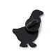 漫画の動物エナメルピン  バックパックの服のための電気泳動の黒い合金のかわいいブローチ  アヒルの模様  29x23x2mm  ピン：1.3mm JEWB-A005-04-04-2