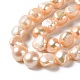 Fili di perle di perle d'acqua dolce coltivate naturali PEAR-E018-87-3
