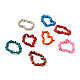 Teñidos de color turquesa sintética pulseras del estiramiento de abalorios BJEW-S677-01-1