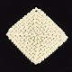 レジンビッグサイズペンダントトップ  模造ラタン編み風  菱形  トウモロコシの穂の黄色  66x65.5x5mm  穴：2mm RESI-T029-04B-1