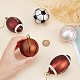 CHGCRAFT 6Pcs Football & Basketball & Baseball & Rugby Plastic Christmas Ball Pendants DIY-CA0003-20-3