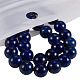 Teintes lapis-lazuli naturel brins de perles rondes G-PH0005-6mm-01-2