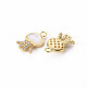 Brass Micro Pave Clear Cubic Zirconia Charms KK-Q765-005-NF-2