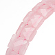 Pulseras elásticas naturales de piedras preciosas de cuarzo rosa BJEW-F406-B04-3