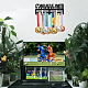 Support mural d'affichage de support de cintre de médaille de fer de thème de sports ODIS-WH0021-668-7