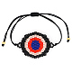 Дружба глаз ткацкий станок узор бисер браслеты для женщин BJEW-Z013-18B-2