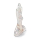 電気メッキ天然水晶クリスタルヨガの女神の装飾  レイキクリスタルヒーリングギフト  ホームディスプレイ装飾  ホワイト  13~14x49~51x73mm DJEW-F013-03A-2