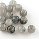 Perles rondes en acrylique d'imitation pierre précieuse X-OACR-R029-6mm-04-1