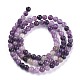 Lepidolita natural / hebras de perlas de piedra de mica púrpura G-K415-4mm-3