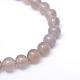 Round Natural Grey Agate Bead Strands G-R345-6mm-07-2
