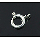 Cierres de anillo de resorte de plata de ley X-STER-A007-24B-2