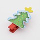 Mixed Christmas Theme DIY Wooden Craft Clips AJEW-X0004-2