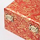 Rectángulo chinoiserie regalo embalaje cajas de joyas de madera OBOX-F002-18A-01-6