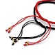 Conjuntos de pulseras de cordón trenzado de cordón de nylon ajustable BJEW-JB05396-3