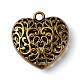 Antique Bronze Plated Large Hollow Heart Charms Pendants for Long Necklace X-MLF10472Y-NF-1